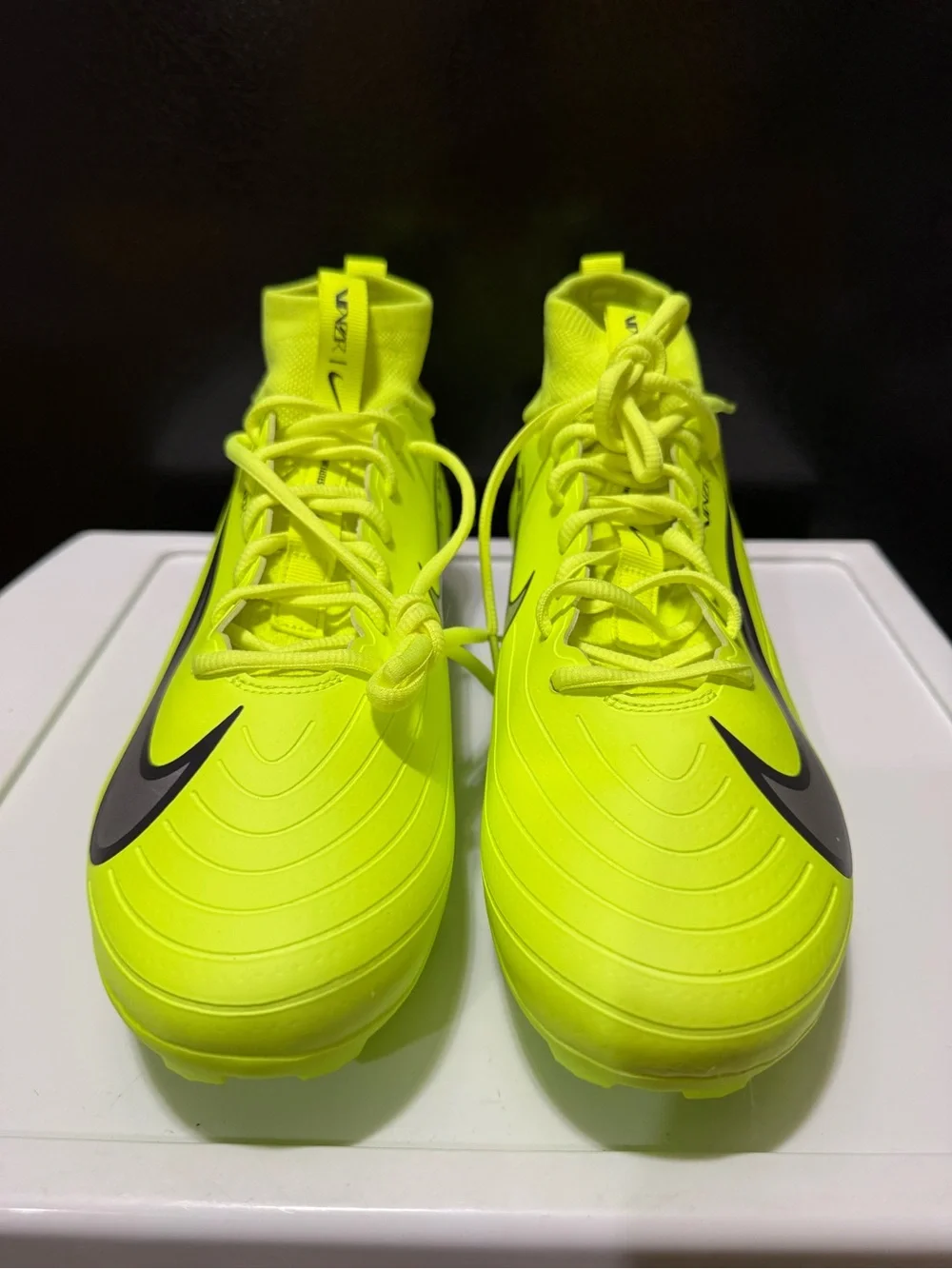 Nike Vapor Pro 1 Football Cleats 'Volt /Silver' IQ5163-700 Men's Size 11.5
